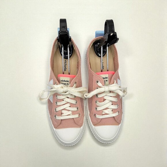 Victoria Women's 1915 Re-Edition Pink Mesh Low-Top Sneakers - Picture 1 of 10